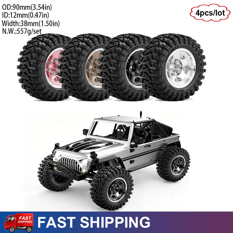 Wheel Rim Rc - 1,9 inch Beadlock Wiel- en Bandenset