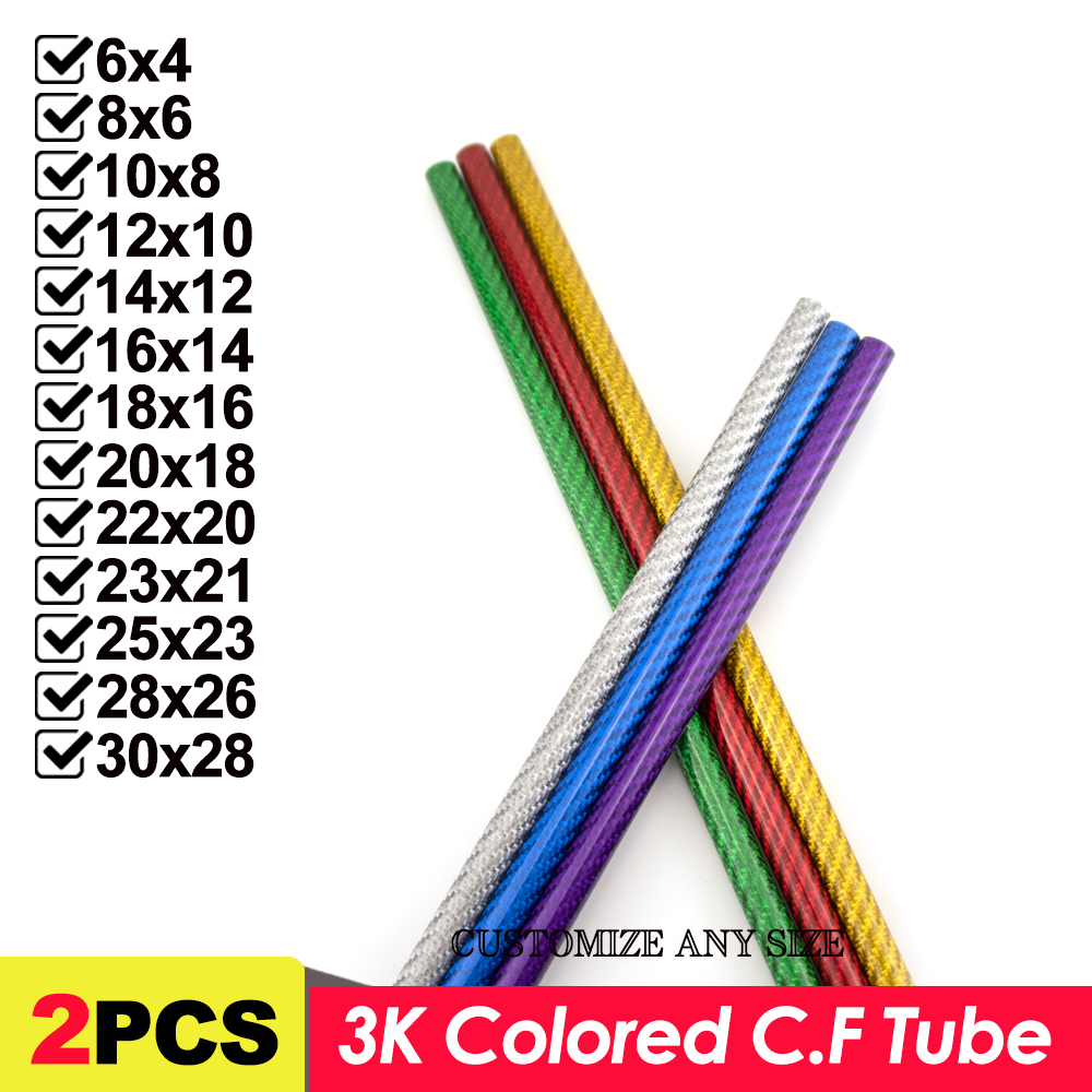 Rc Hobby Youtube - 2 STKS Koolstofvezel Gekleurde Buis 3K