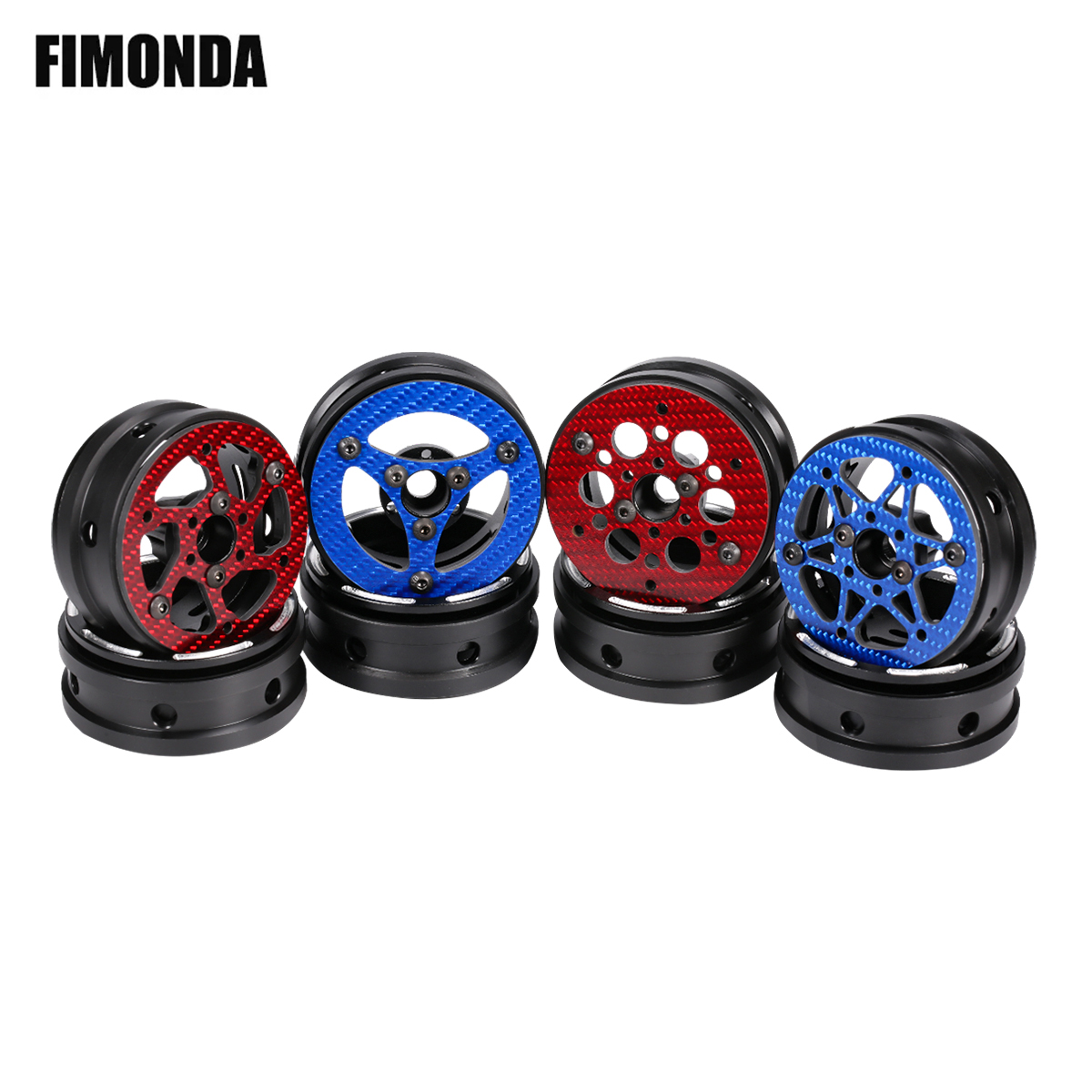 Wheel Rim Rc - 1.9 Inch Gekleurde Koolstofvezel Velgen Voor