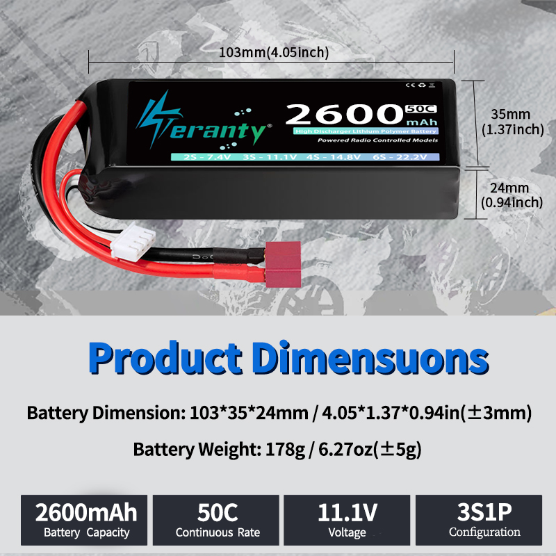 TERANTY 3S 2200/2400/2600mAh L - Rc Hobby Model recensie en prijs