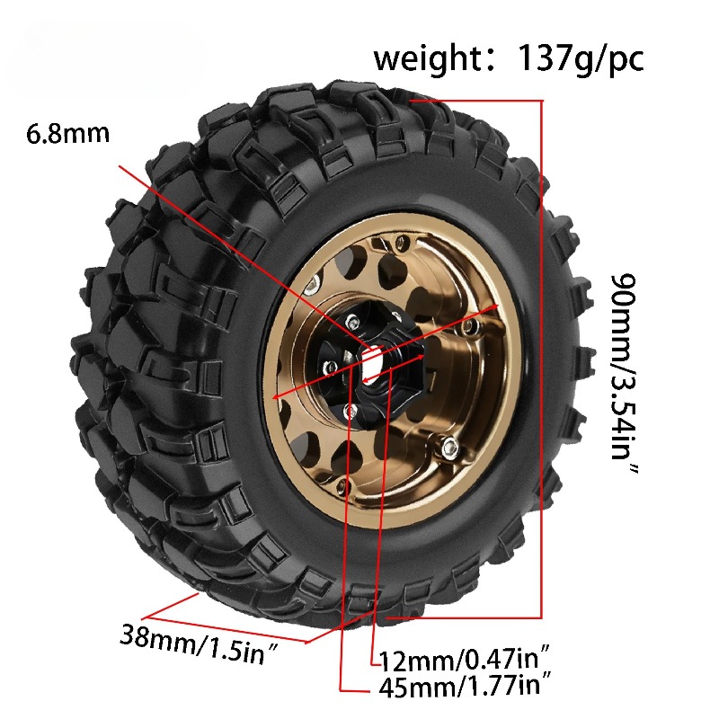 4 STUKS 1.9 Inch Beadlock Velg - Wheel Rim Rc recensie en prijs